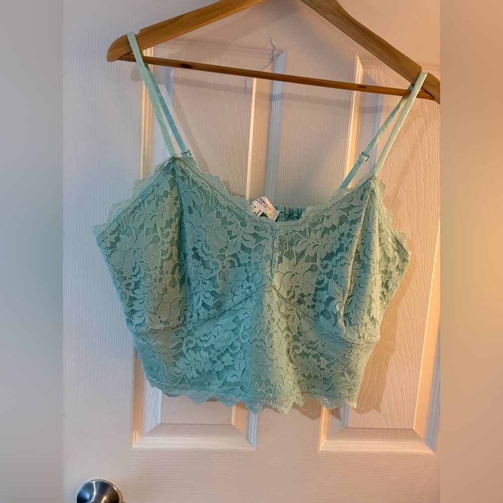 Addition Elle Mint Green Lace Bralette Crop Top